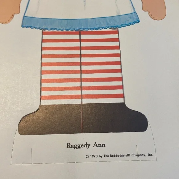 Vintage 1971 Raggedy Ann paper dolls, A Whitman book, press-out clothes, NEW! - Picture 12 of 12